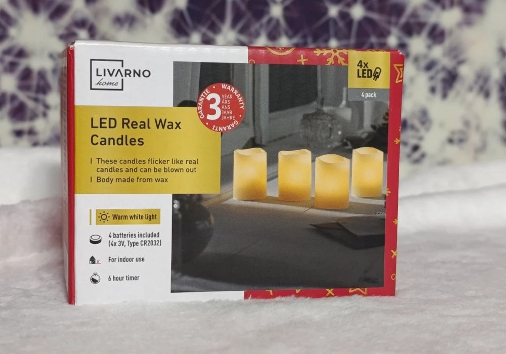 Zestaw 4 świec LED z prawdziwego wosku – Livarno Home
