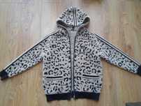Bluza alpaka panterka wzory kaptur ciepla