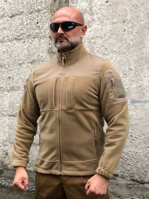 Тактична флісова кофта на застібці Single Sword Койот