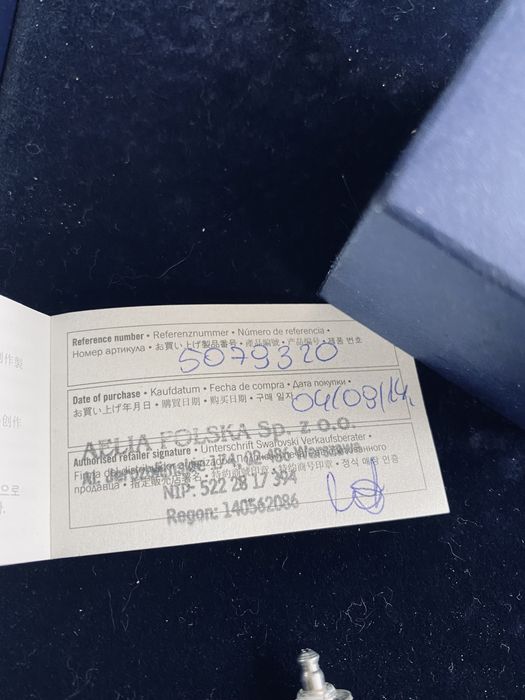 Swarovski nowy zestaw biżuterii kolia + kolczyki