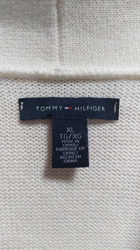 biały kardigan tommy hilfiger