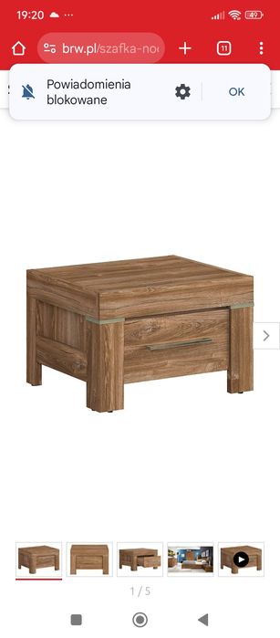 2  szafki nocne z kolekcji Gent BRW