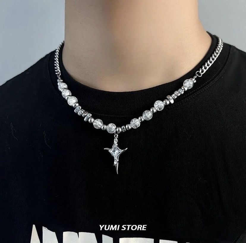Ожерелье со звездой новинка унисекс в стиле готика y2k харадзюку