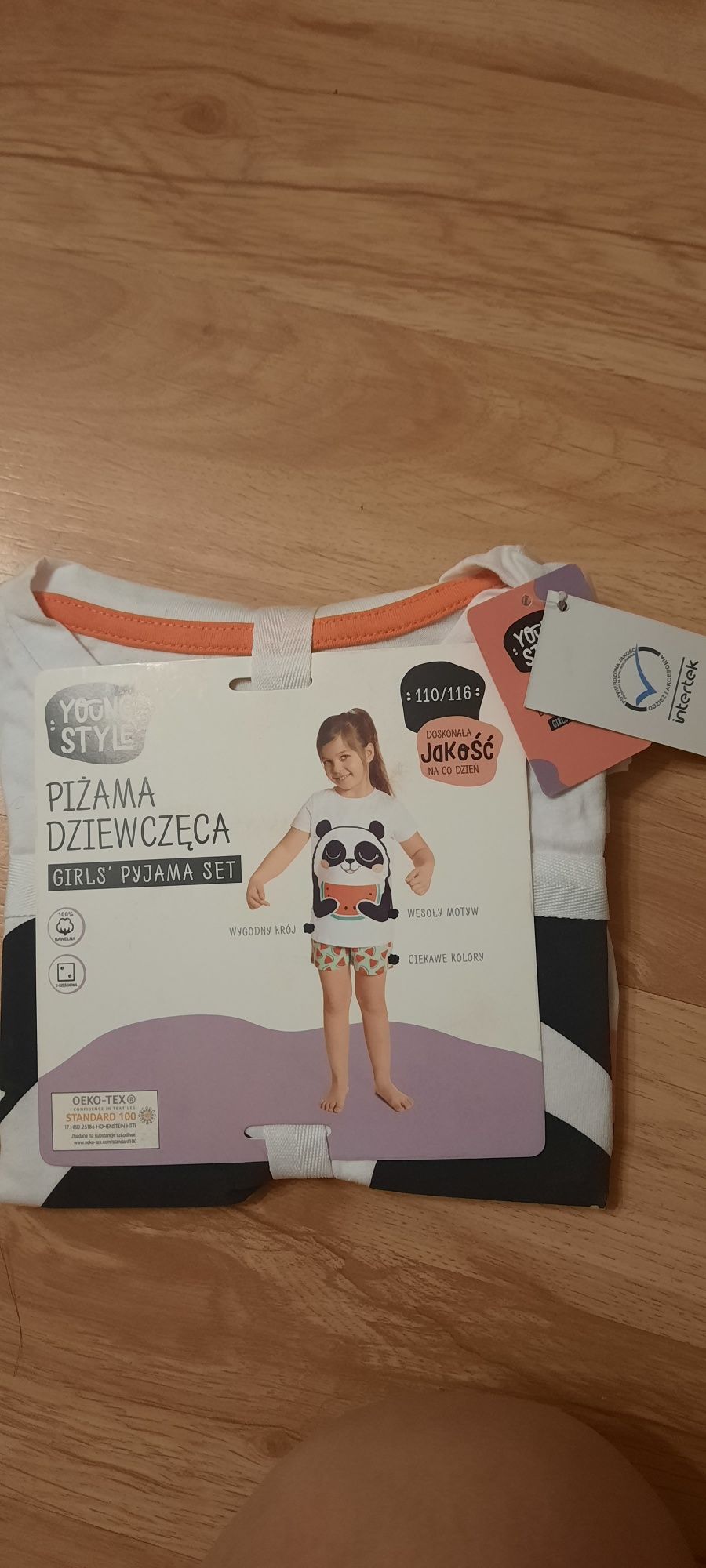 Śliczna nowa piżamka bawełna na wiosna lato  r. 110-116