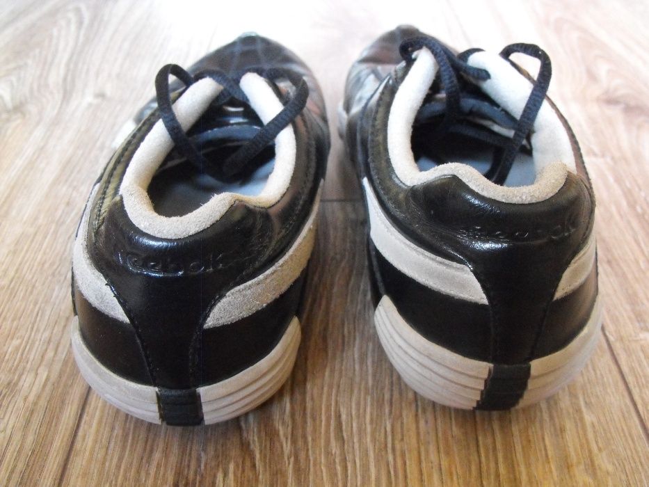 Buty REEBOK 39/40 24.7cm Skóra* buty skórzane czarne połysk Vintage