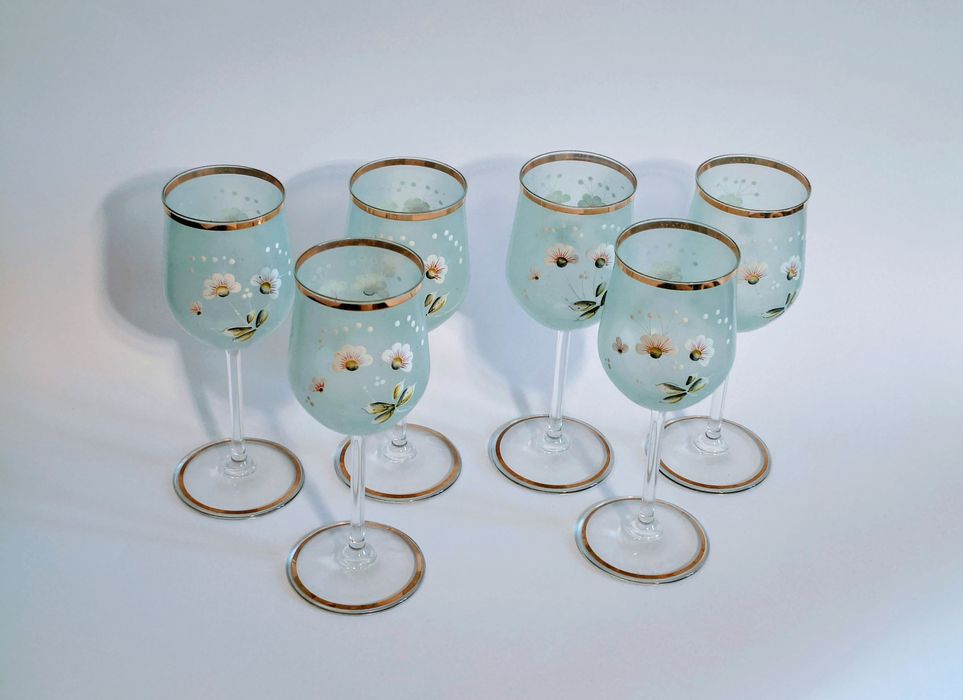 Kieliszki do wina Bohemia / szkło kolorowe