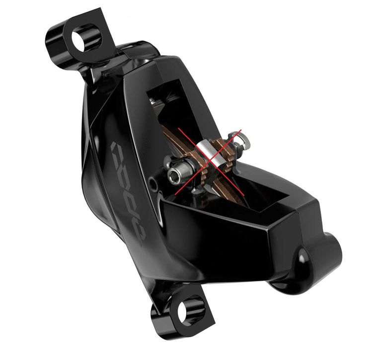 NOWY Sram Code RSC 4-tłoczkowy zacisk hamulcowy hydraul. bez klocków