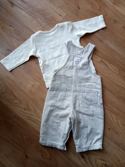 Komplet bluzeczka i ogrodniczki rozm 62-68