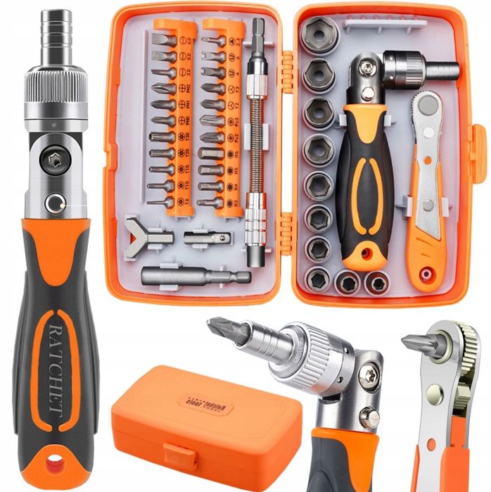 Profesjonalny zestaw 38w1 komplet bitów TORX kluczy nasadowych 5–14 mm