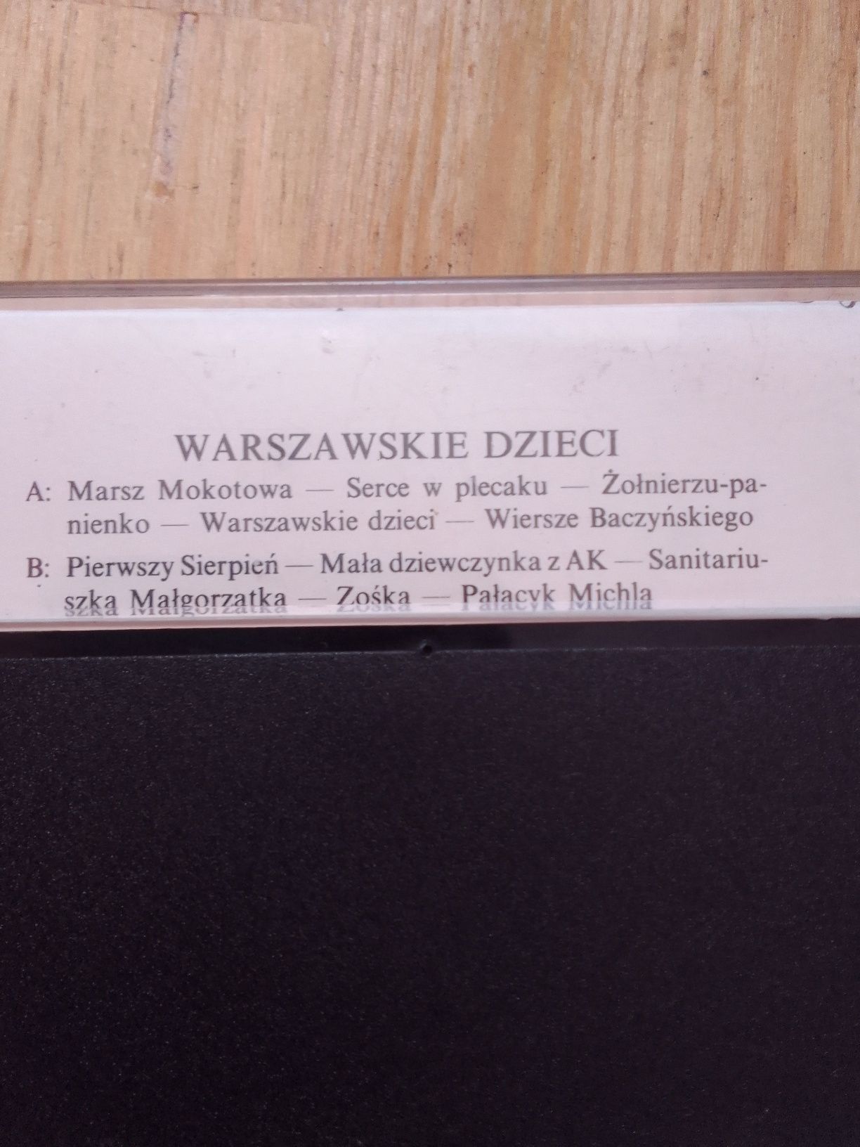 Kaseta audio, warszawskie dzieci 1 sierpnia 1944 rok.