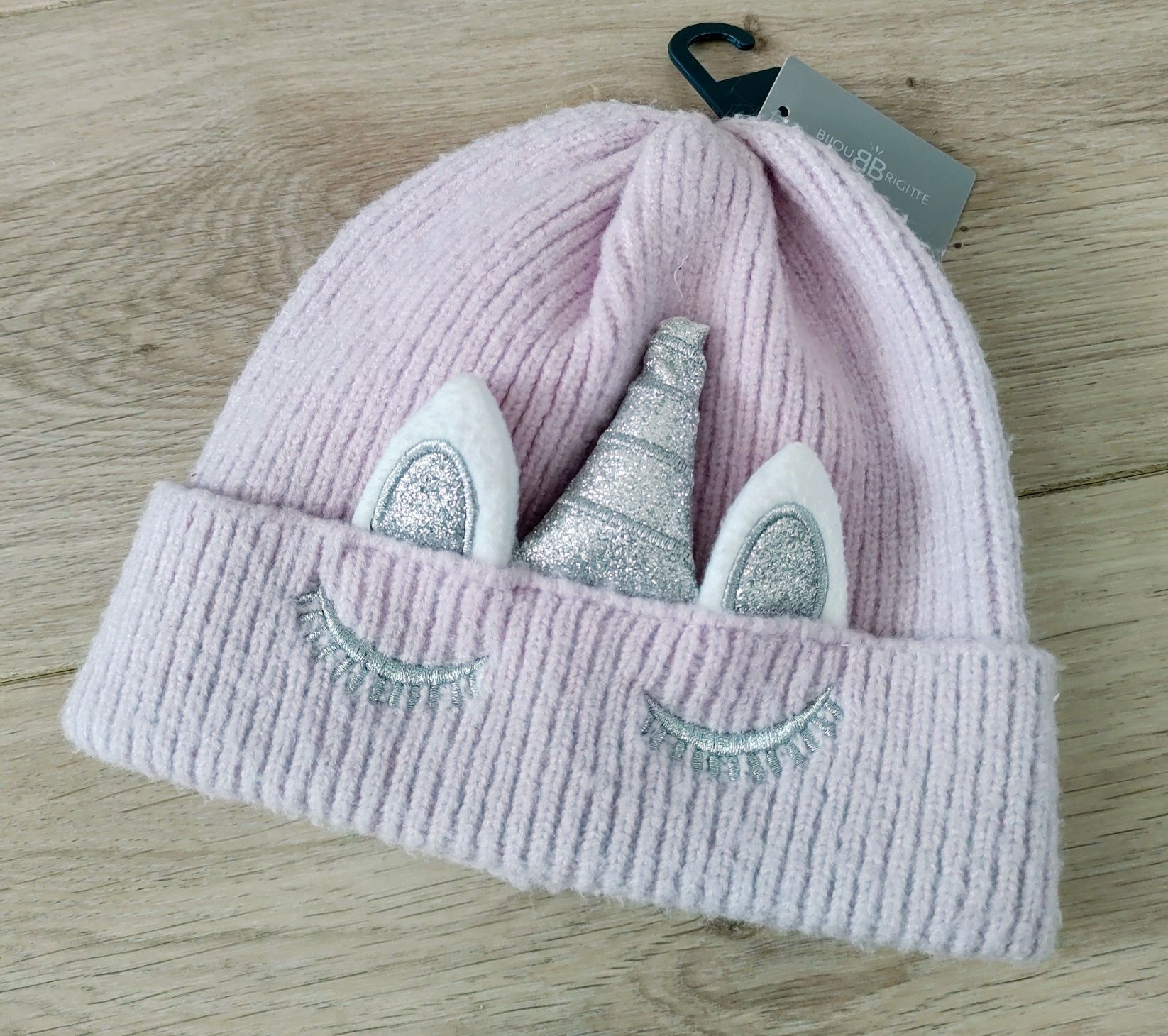 Nowa urocza dziewczęca czapka zimowa jednorożec dla 3-5 latki