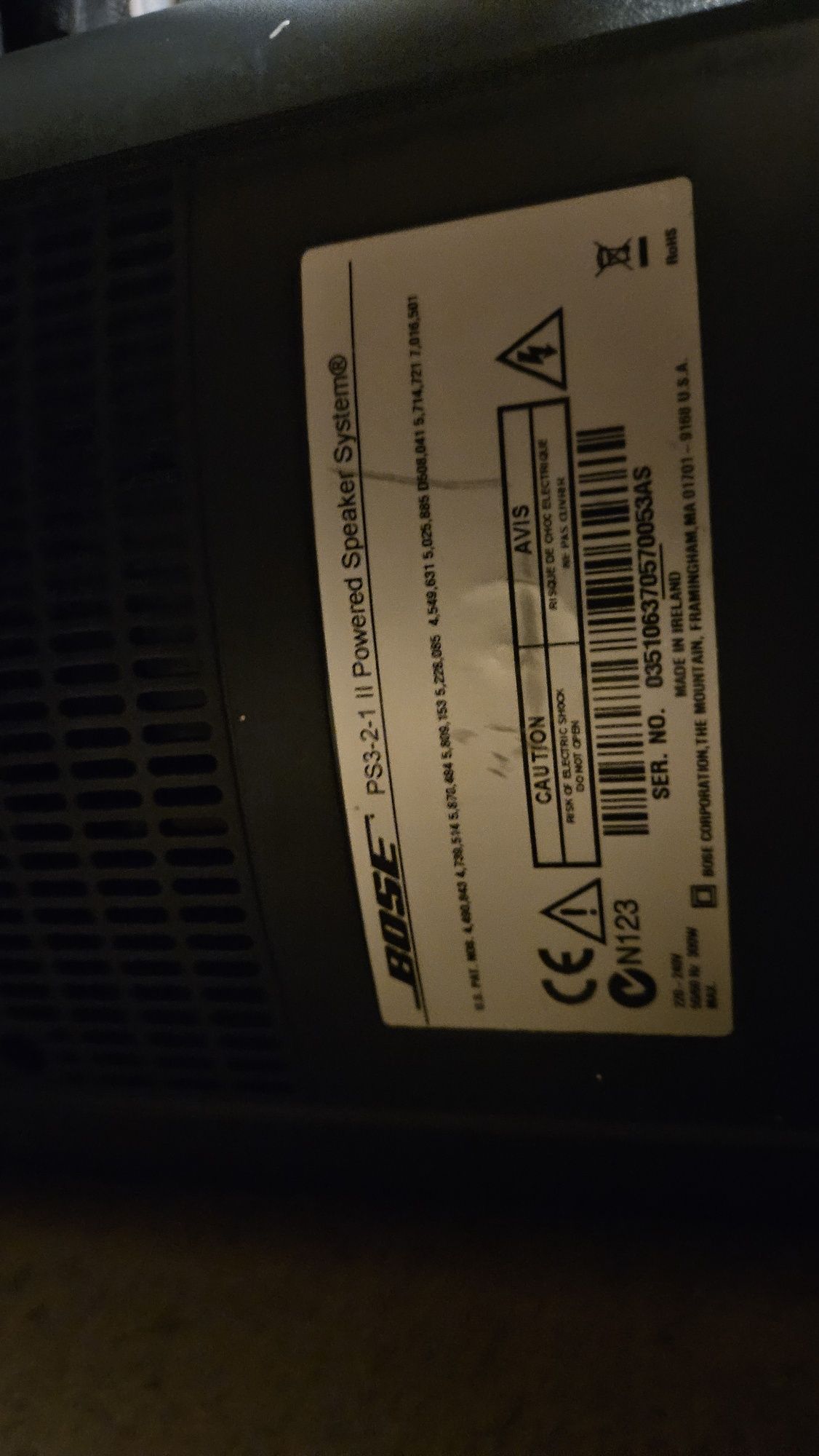 Bose subwoofer 2x + BOSE media center