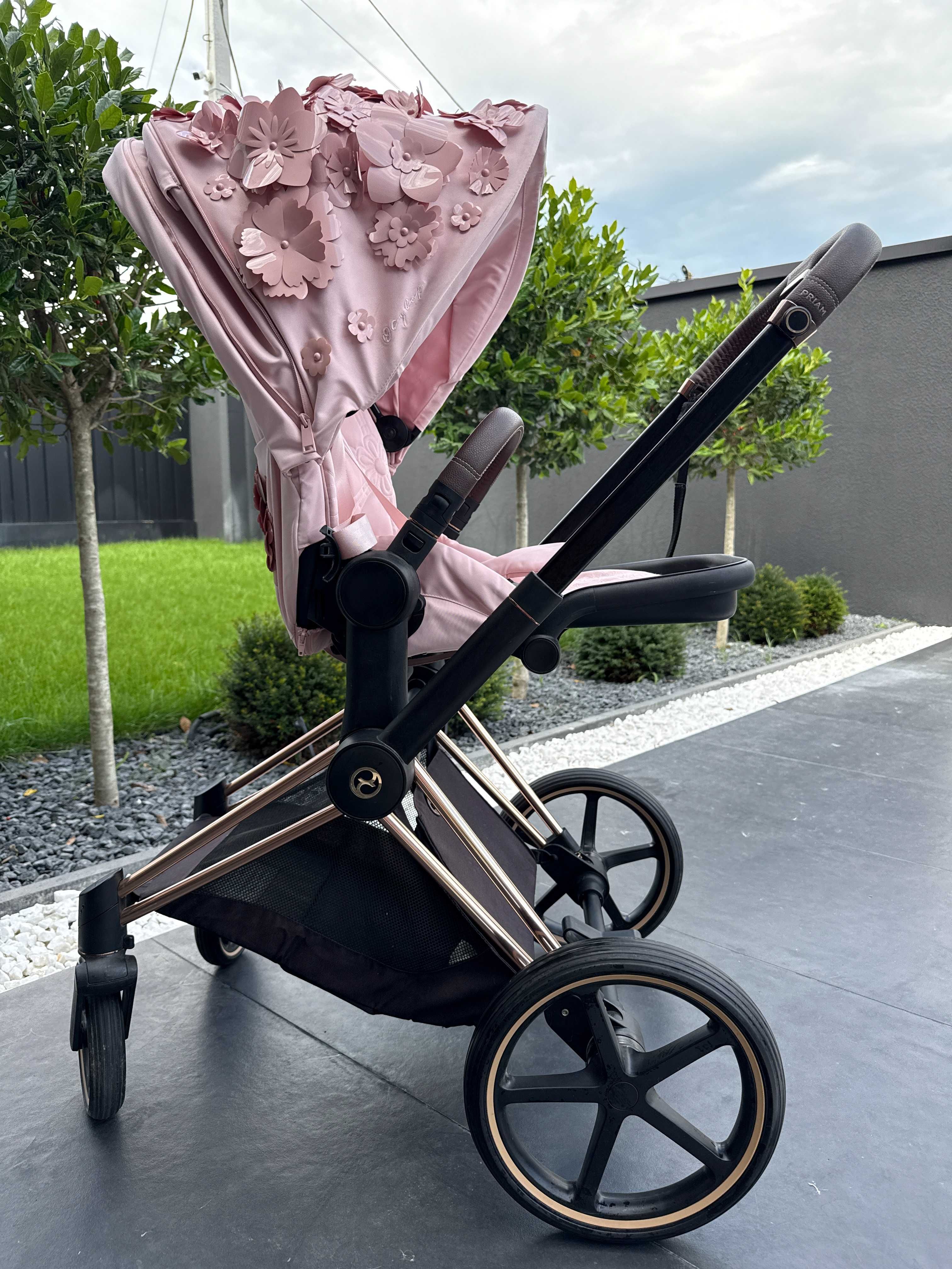 Універсальна коляска Cybex 2 в 1 Priam Lux Simply Flowers Pink