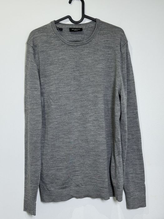 Sweter merino wełna selected homme męski L