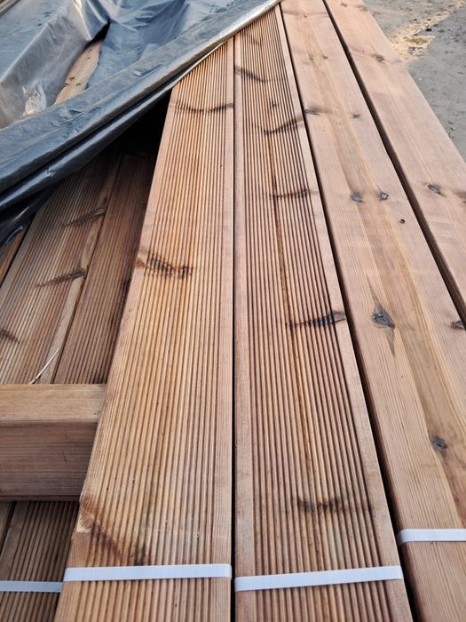 Deska tarasowa sosnowa impregnowana  malowana