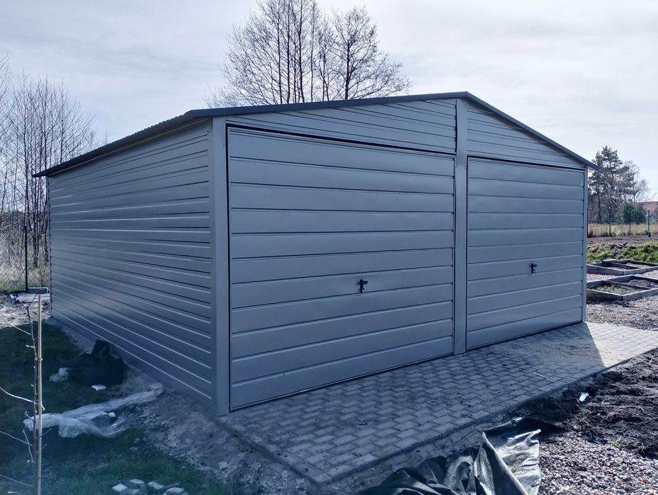 Dwustanowiskowy Garaż Blaszany Konstrukcja OCYNK