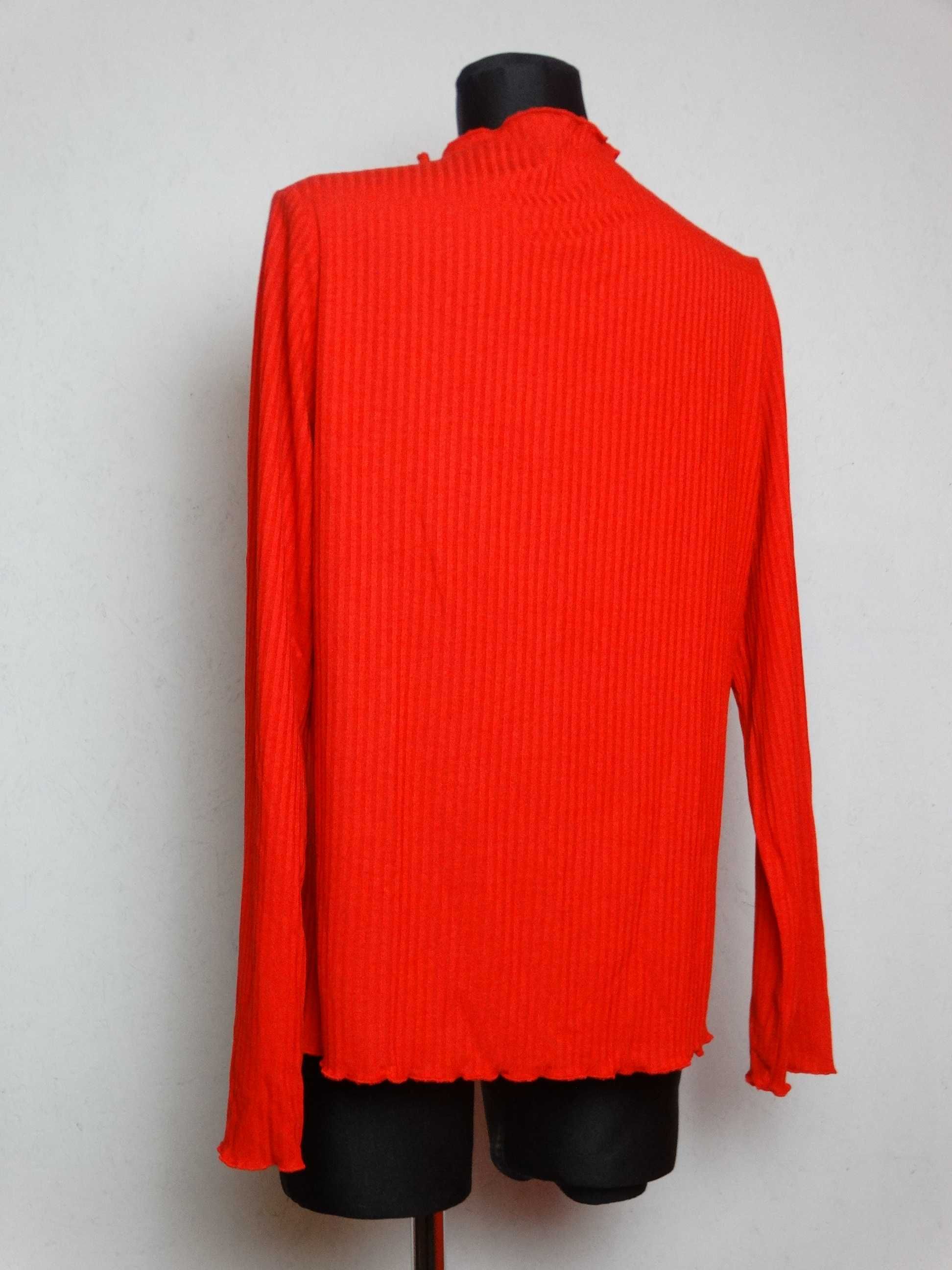 Czerwona prążkowana bluzka 44/46 Xxl xxxl