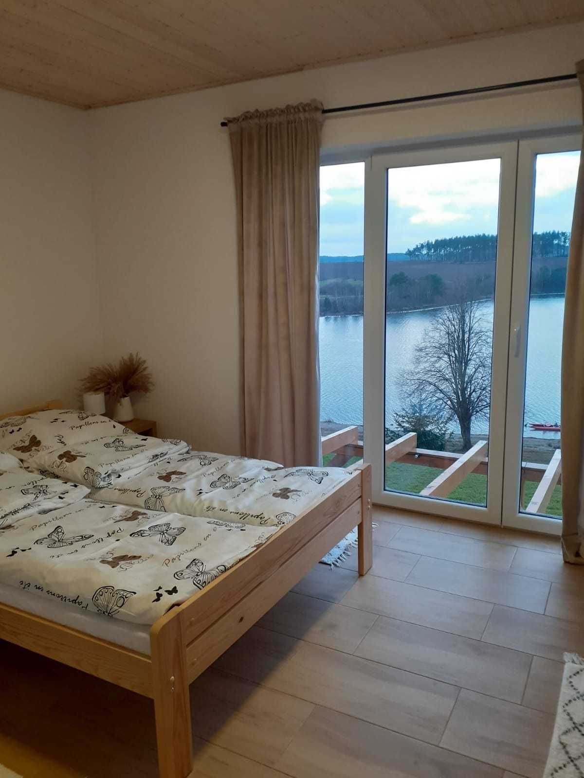 domek na Kaszubach, nad jeziorem, linia brzegowa, balia, majówka