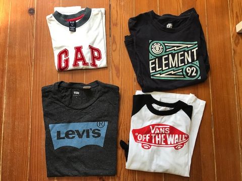 T shirt Vans, Gap, Element, Levi Strauss desde 4 anos