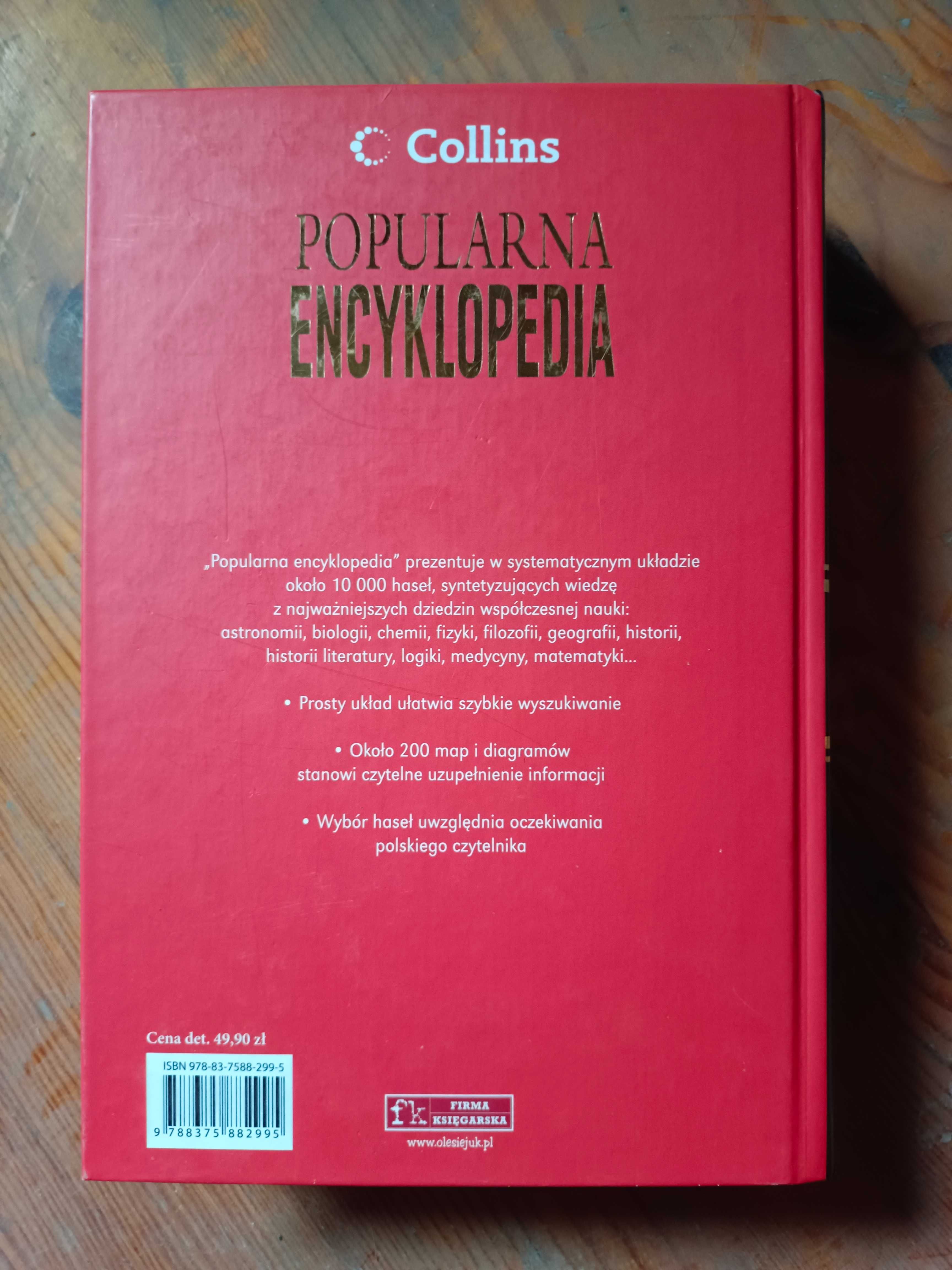 Popularna Encyklopedia Collins, 10 tys. haseł, twarda oprawa, stan bdb