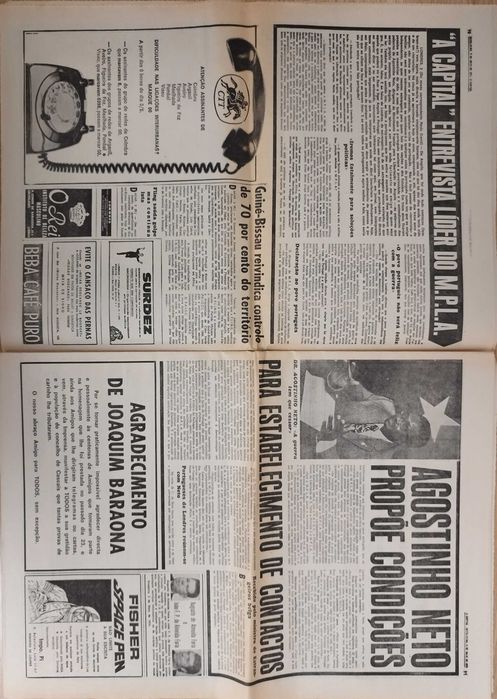 Jornal "A Capital" de 3 maio 1974- após a revolução