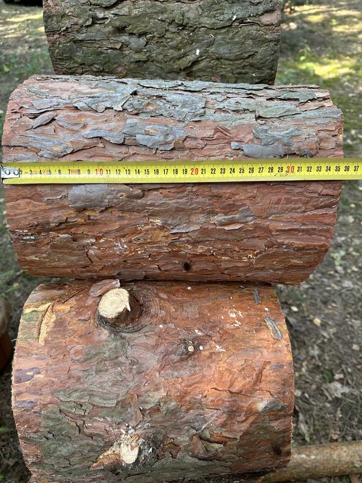 Drewno bale pieńki sosna