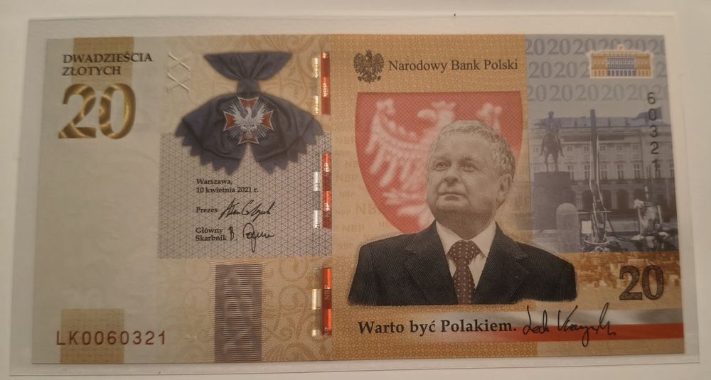 Banknot 20 zł Lech Kaczyński. Wyprzedaż. Okazja.