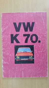 Prospekt VW K70 1972 rok
