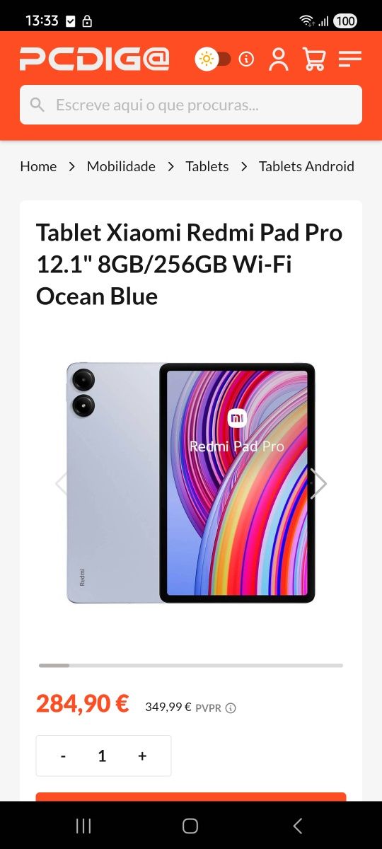 Tablet Xiaomi Pad Pro 12.1'' 256gb