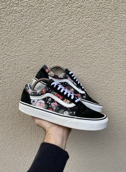 Buty Vans Sportowe Sneakersy Damskie Trampki Kwiatki Modne Vintage 39