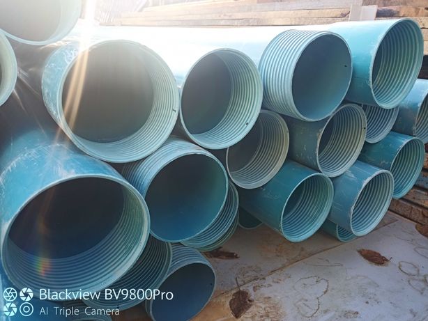 Труба обсадная нПВХ синяя для сважин диаметр 125мм цена 360грн метр