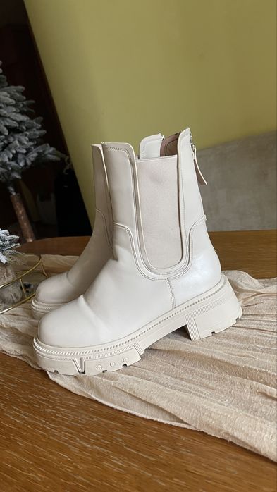 Зимові ботинки чоботи челсі тракторна підошва