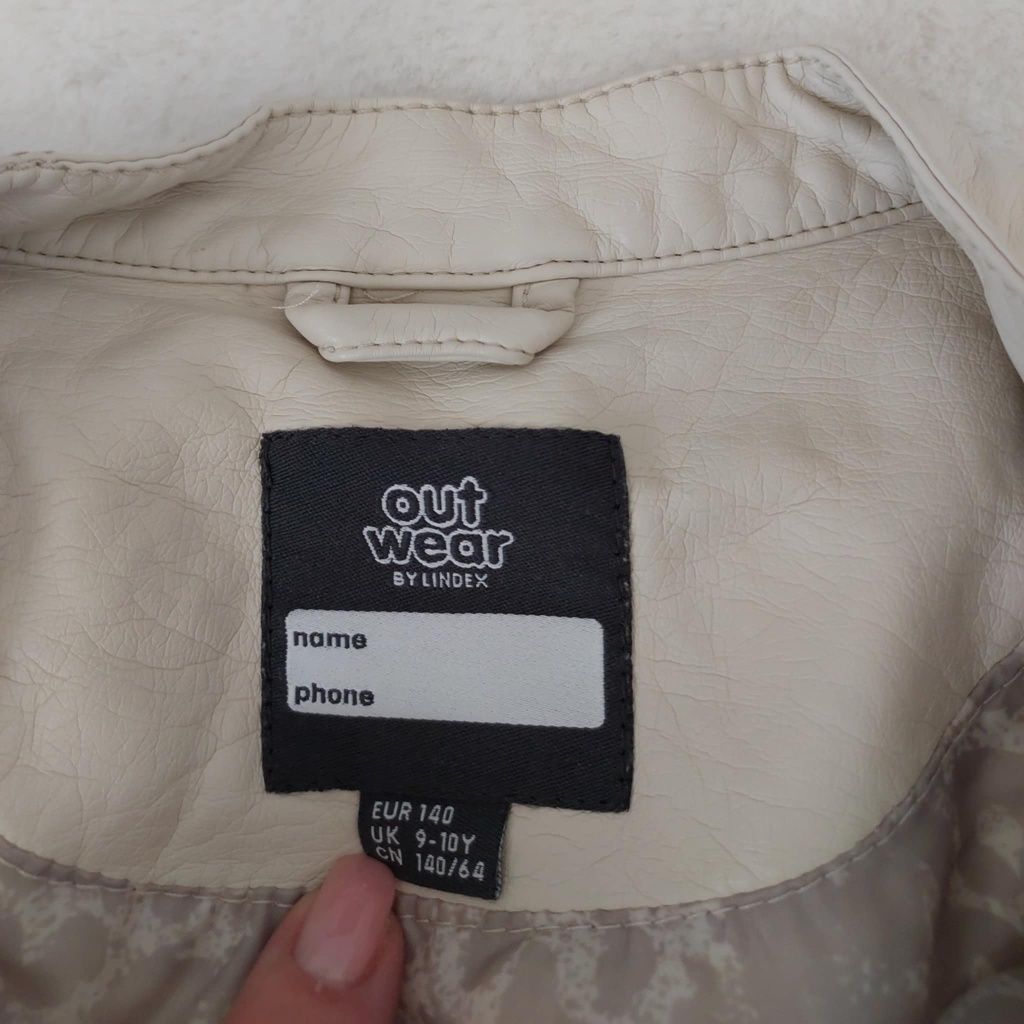 Kurtka skórzana out Wear by lindex w rozmiarze 140 na podszewce