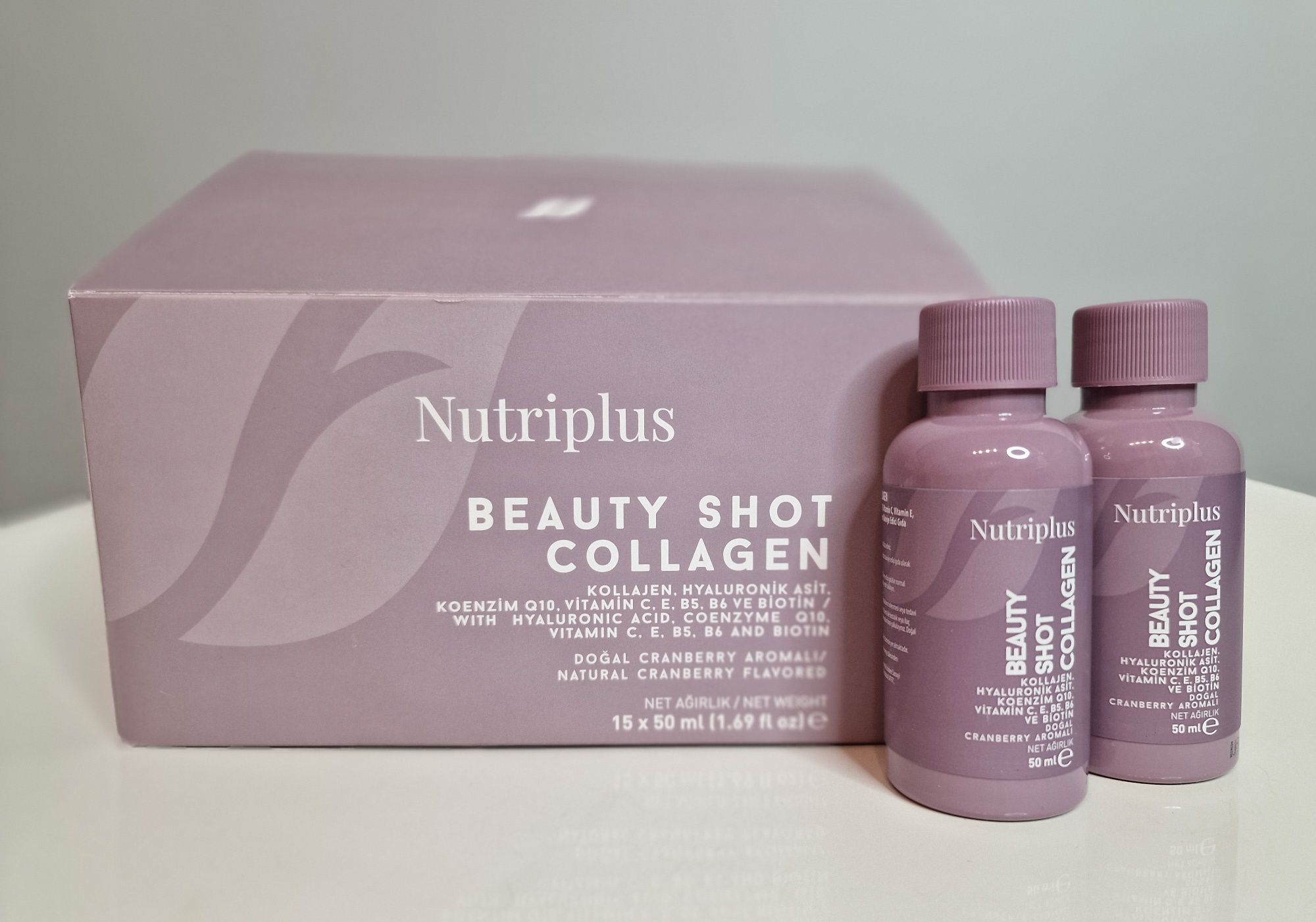 15x Kolagen Beauty Shot Nutriplus +Q10, B5, B6, C, E...