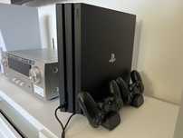 PS4 Pro 1TB CUH-7216B BOX 2 pady 2 gry dodatki