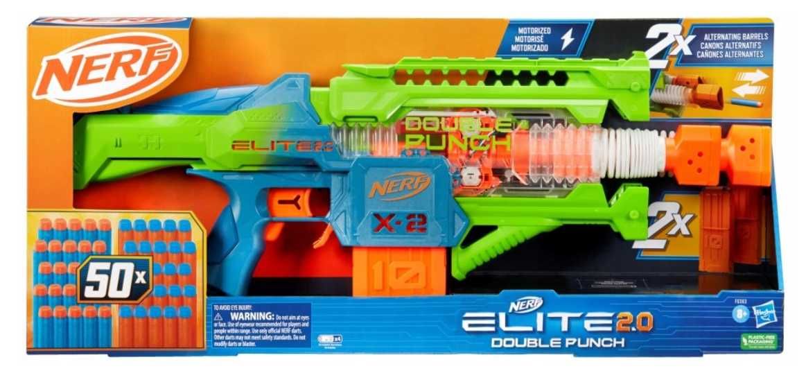 Hasbro Nerf Elite - Wyrzutnia Double Punch + strzałki F6363