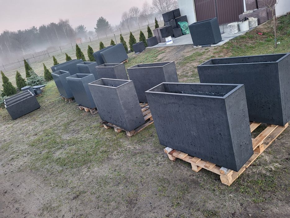 Donica betonowa 60x60x60 Duża  Donica ogrodowa Donice betonowe