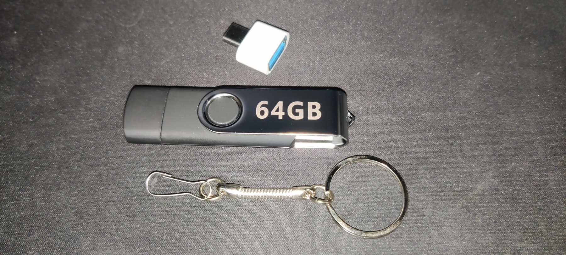 Флешка USB двухсторонняя 64 Гб  + Подарок