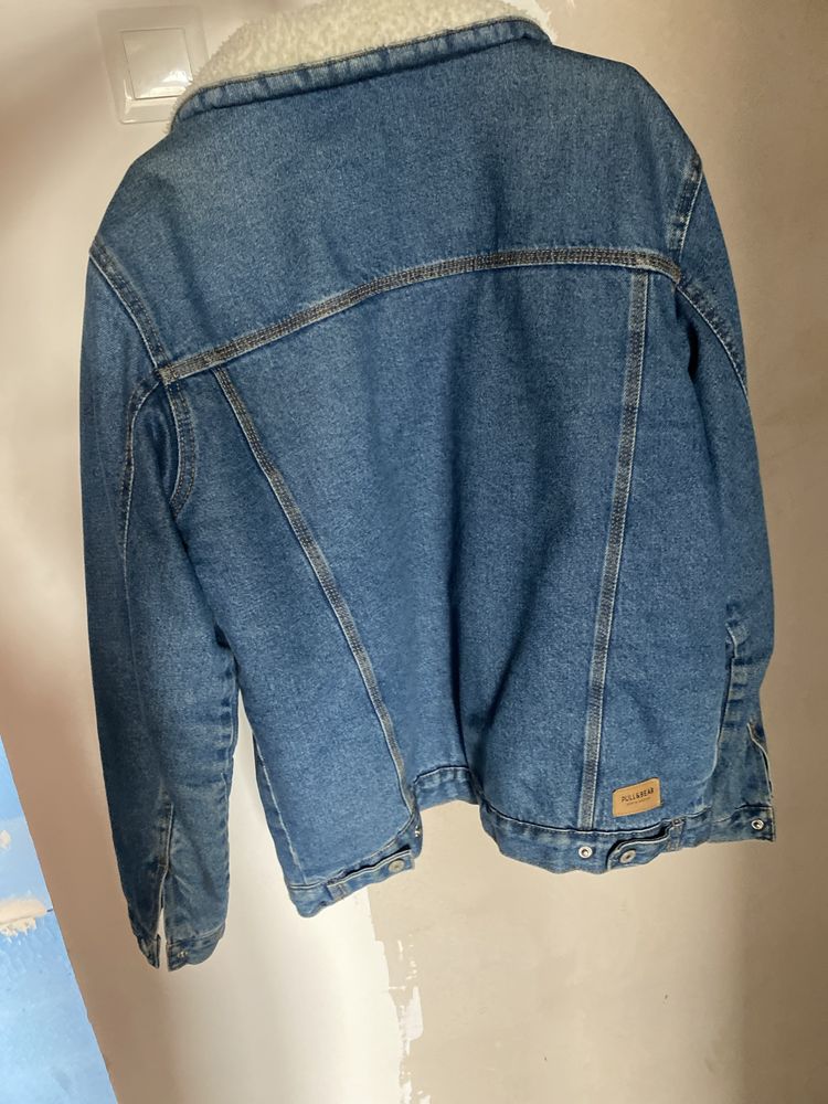 Куртка джинсовая pull&bear M мужская синяя