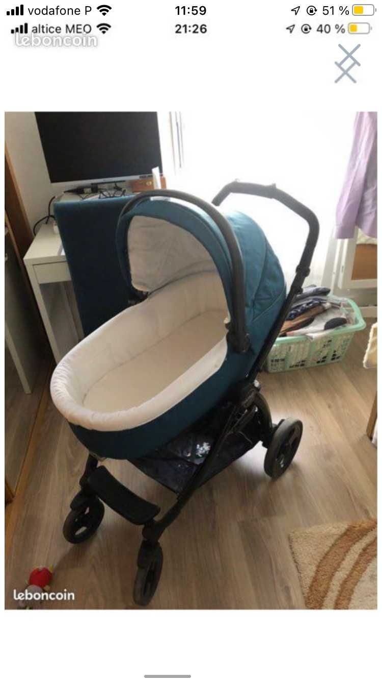 carrinho de Bebe trio PEG-PEREGO BOOK PLUS Completo