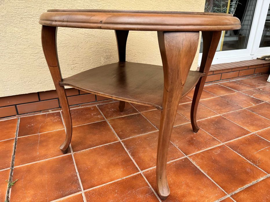 ława artdeco prl stolik kawowy patyczak stół vintage okrągły ludwik