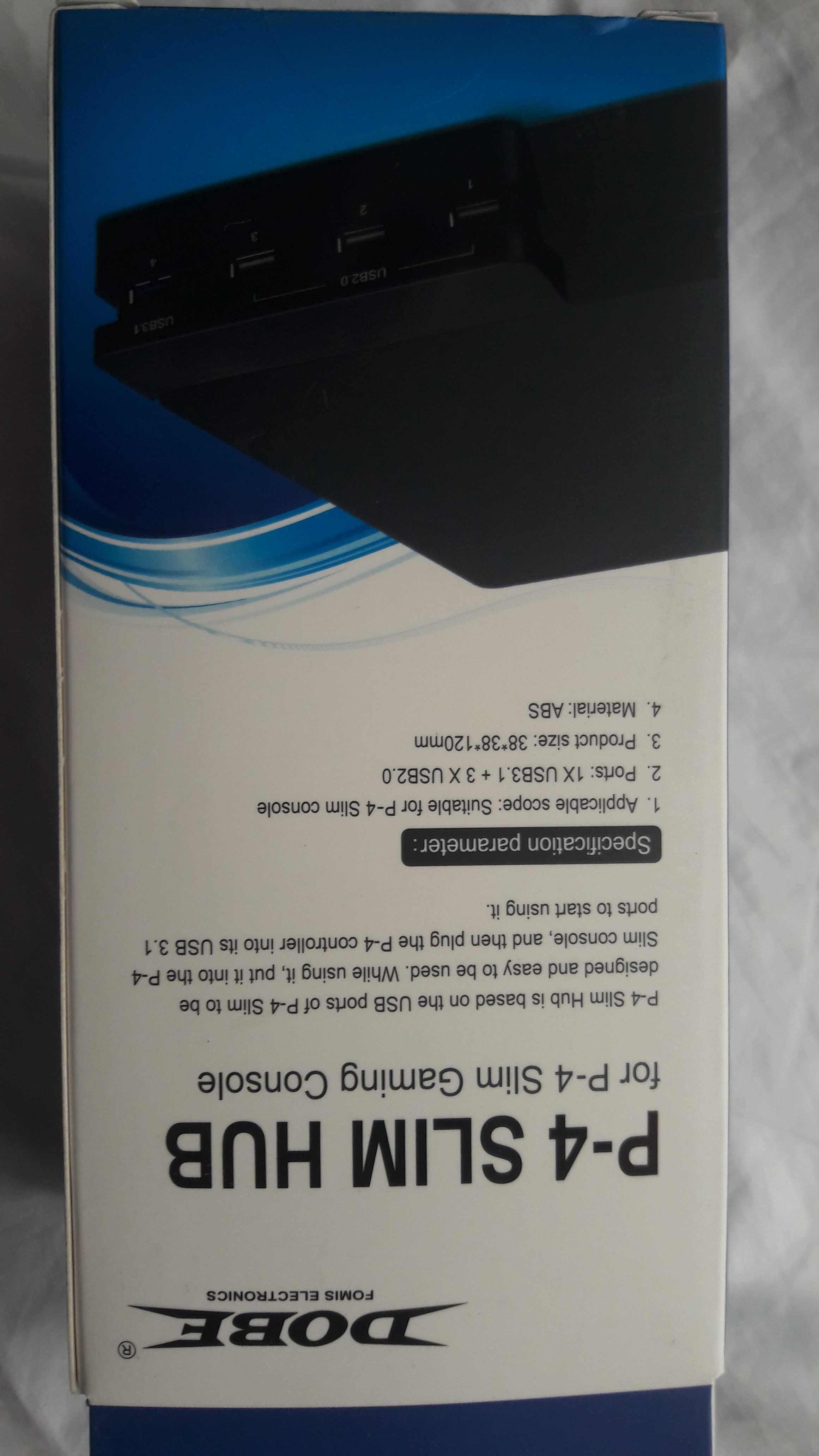 Універсальний хаб (розвітрювач) для PS4 Slim на 3 USB 2.0 і 1 USB 3.0