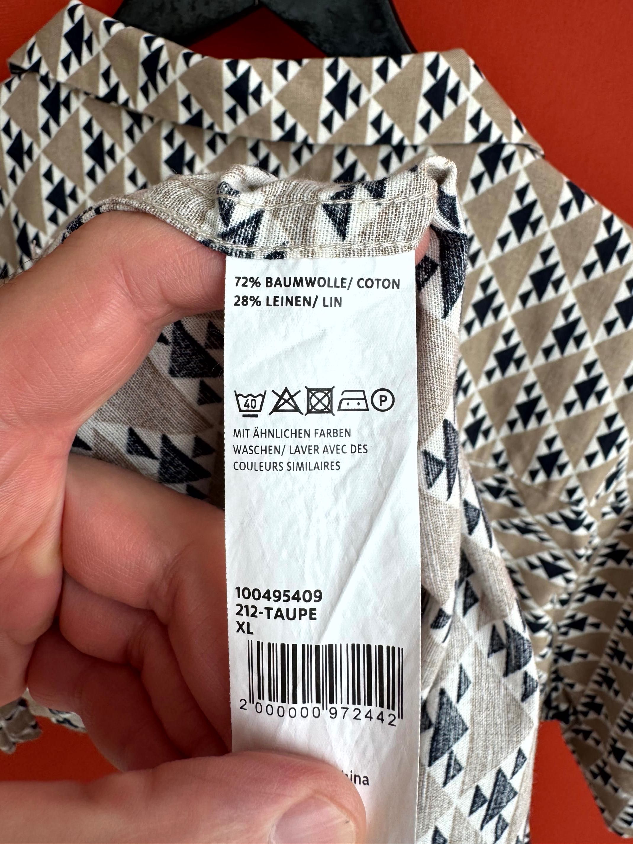 Manor Linen чоловіча рубашка сорочка з коротким рукавом поло розмір XL