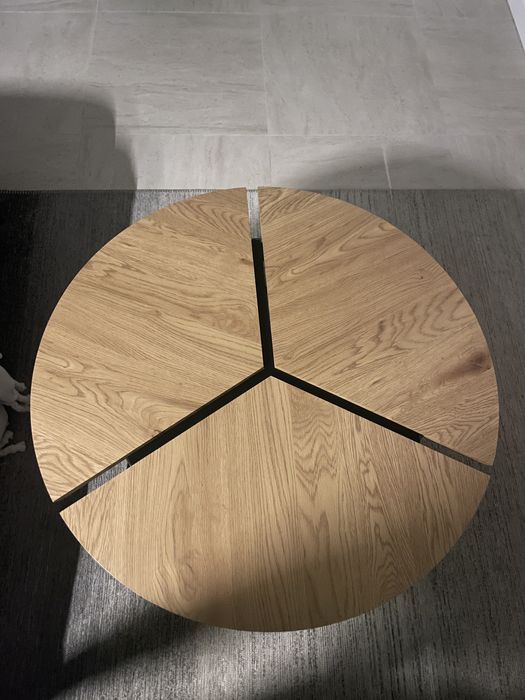 Stolik dębowa płyta jak nowy 80cm