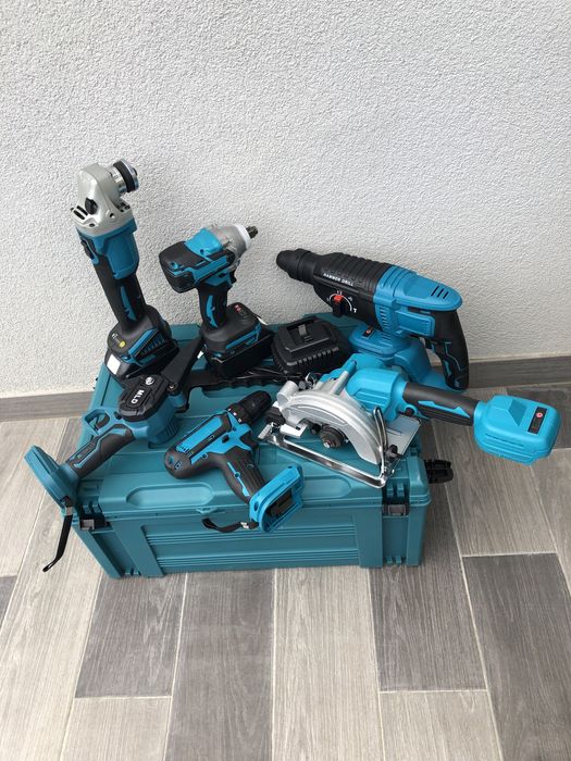 Набір 6в1 Шуруповерт Болгарка Перфоратор Гайковерт Циркулярна пила