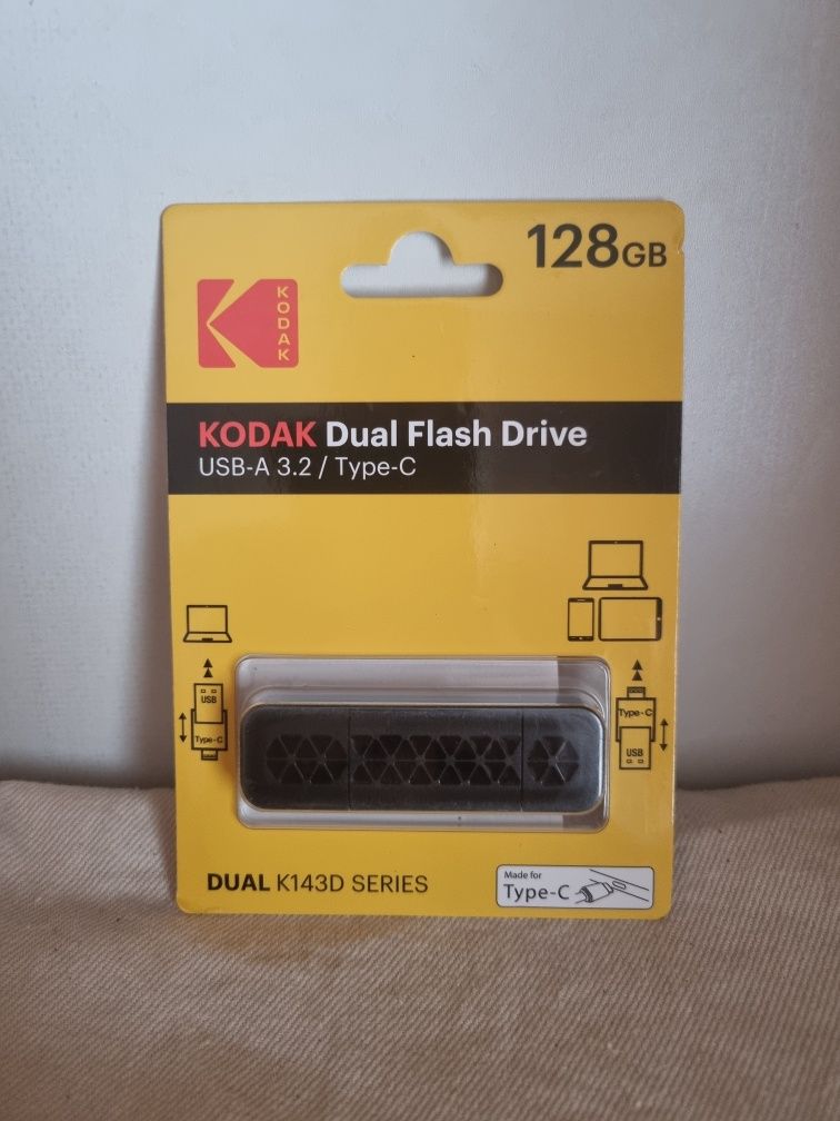 Накопичувач 128 gb Kodak K273 Флешка 2 в 1 USB 3.2 + Type-C OTG