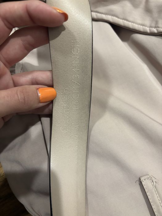 Kurtka calvin klein pasek jesienna wiosenna ocieplana