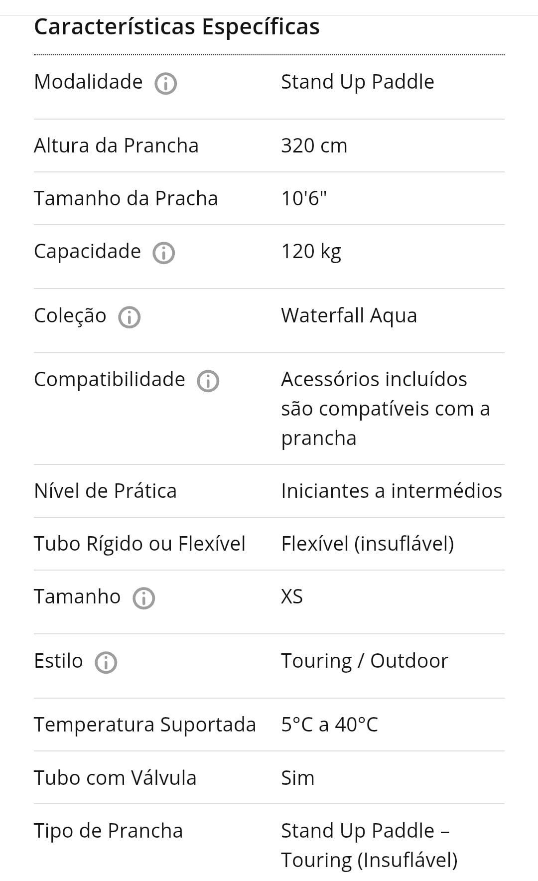 Prancha Standup Paddle 10.6"