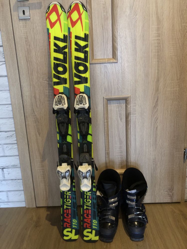 Narty Volkl RaceTiger SL 110cm w zestawie z butami WedzePiste 500 26cm