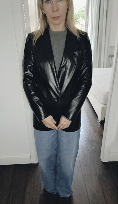 Шкіряний блейзер